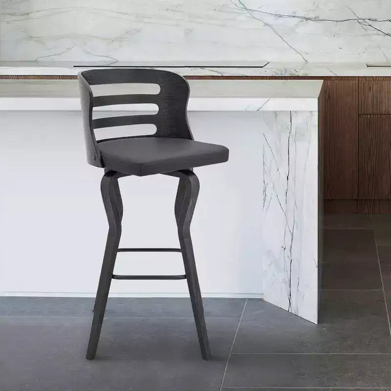 Tabouret de comptoir Verne 26" avec similicuir et finition bois - Armen Living