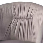 Chaise de salle à manger en métal tapissée de velours Ballard - Baxton Studio