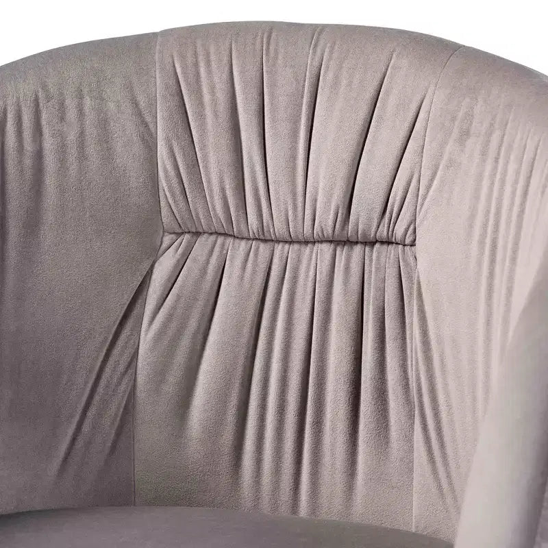 Chaise de salle à manger en métal tapissée de velours Ballard - Baxton Studio
