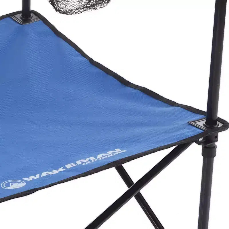 Table de camping pliable à 2 niveaux Leisure Sports avec porte-gobelets et sac de transport - Bleue