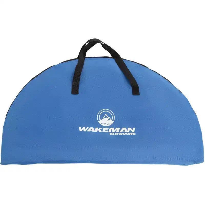 Table de camping pliable à 2 niveaux Leisure Sports avec porte-gobelets et sac de transport - Bleue