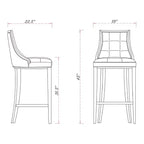 Lot de 3 tabourets de bar en hêtre et similicuir Fifth Avenue - Manhattan Comfort