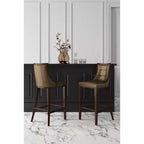 Lot de 3 tabourets de bar en hêtre et similicuir Fifth Avenue - Manhattan Comfort