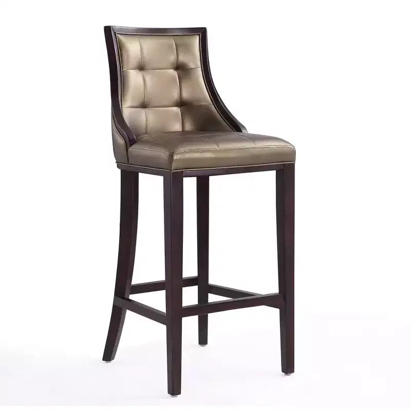 Lot de 3 tabourets de bar en hêtre et similicuir Fifth Avenue - Manhattan Comfort
