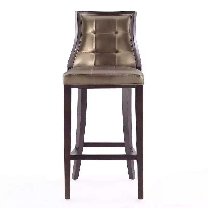 Lot de 3 tabourets de bar en hêtre et similicuir Fifth Avenue - Manhattan Comfort