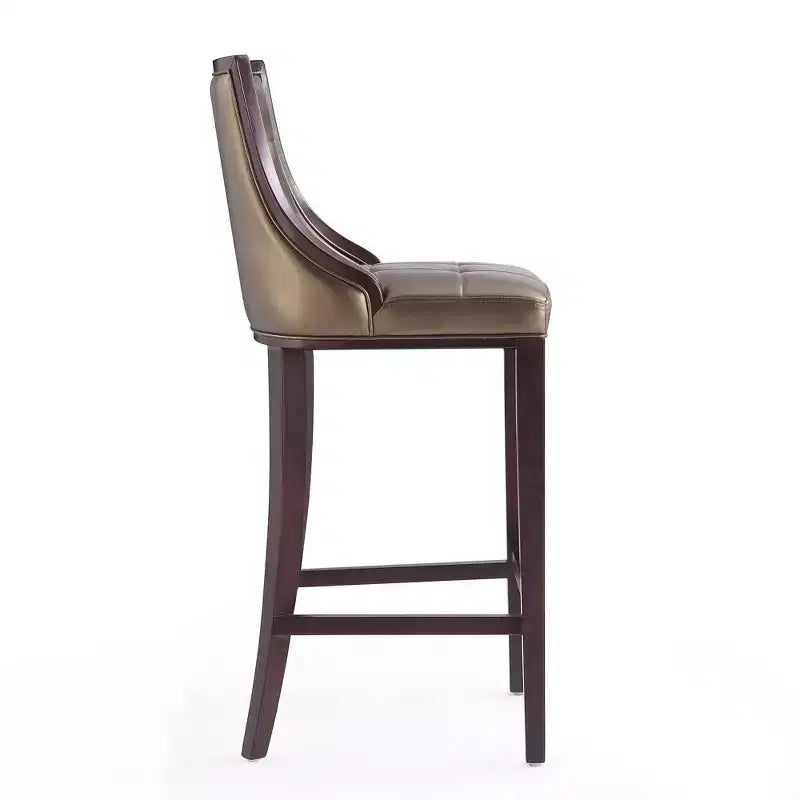 Lot de 3 tabourets de bar en hêtre et similicuir Fifth Avenue - Manhattan Comfort
