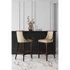 Lot de 3 tabourets de bar en hêtre et similicuir Fifth Avenue - Manhattan Comfort