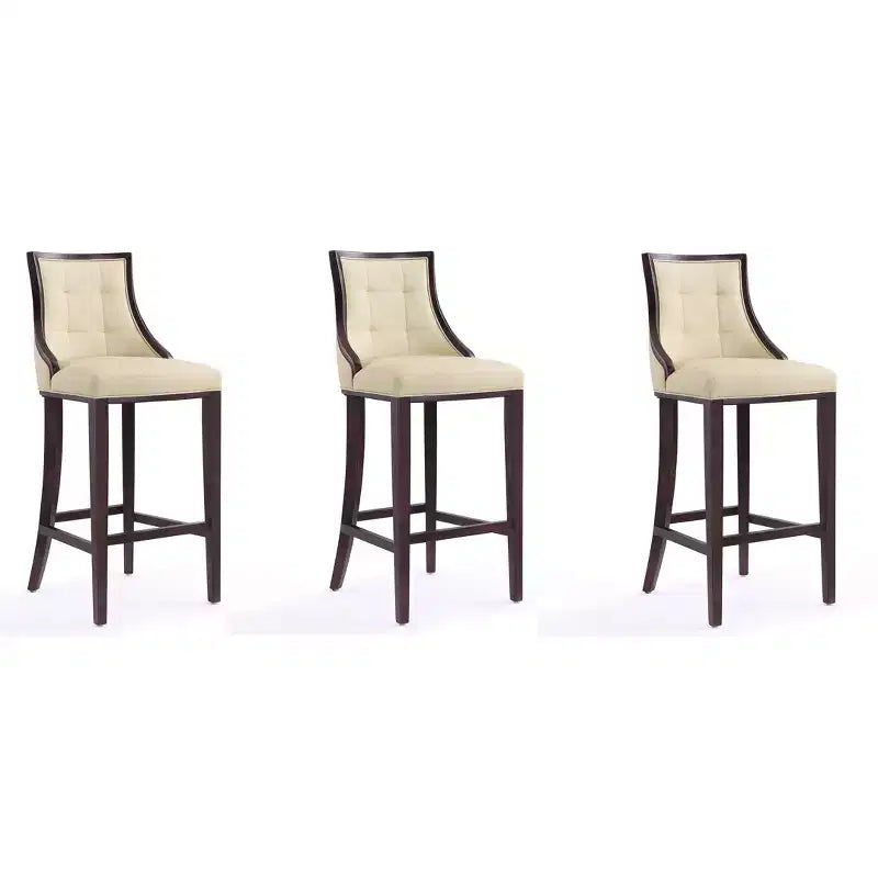 Lot de 3 tabourets de bar en hêtre et similicuir Fifth Avenue - Manhattan Comfort