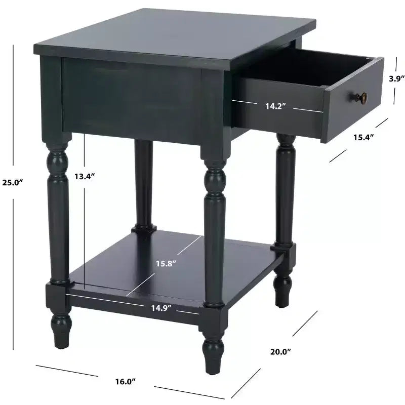 Table de chevet Tami avec tiroir de rangement - AMH6604 - Safavieh Couture