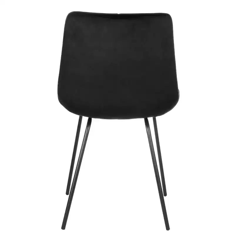 Chaise capitonnée 2 pièces Elama marron avec pieds en métal