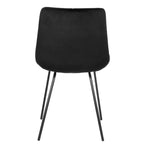 Chaise capitonnée 2 pièces Elama marron avec pieds en métal