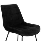 Chaise capitonnée 2 pièces Elama marron avec pieds en métal