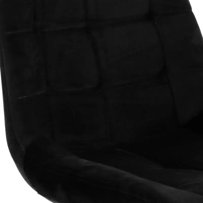 Chaise capitonnée 2 pièces Elama marron avec pieds en métal