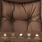 Fauteuil paresseux moderne Costway en tissu polyester avec poche latérale Bleu marine/Beige/Gris/Marron