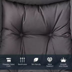 Fauteuil paresseux moderne Costway en tissu polyester avec poche latérale Bleu marine/Beige/Gris/Marron