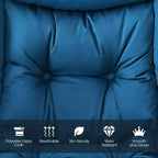 Fauteuil paresseux moderne Costway en tissu polyester avec poche latérale Bleu marine/Beige/Gris/Marron