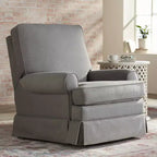 Fauteuil inclinable planeur gris ardoise Elm Lane Fauteuil moderne confortable avec repose-pieds manuel pour chambre à coucher et salon