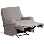 Fauteuil inclinable planeur gris ardoise Elm Lane Fauteuil moderne confortable avec repose-pieds manuel pour chambre à coucher et salon