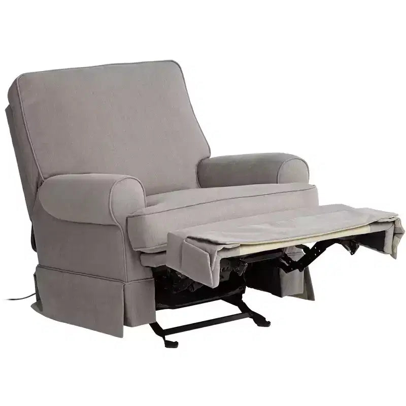 Fauteuil inclinable planeur gris ardoise Elm Lane Fauteuil moderne confortable avec repose-pieds manuel pour chambre à coucher et salon