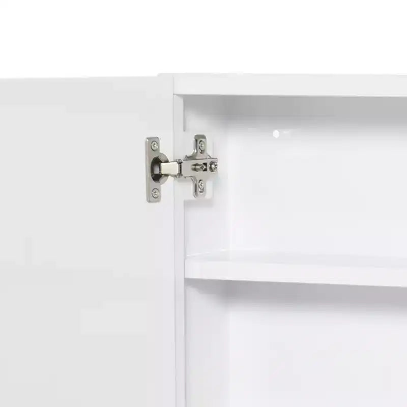 kleankin Armoire de toilette avec miroir, Armoire à pharmacie 24x22 avec cadre en acier, Organisateur de rangement mural avec double portes