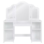 Costway Coiffeuse Maquillage pour Enfants Filles avec Tabouret et Miroir à Trois Volets