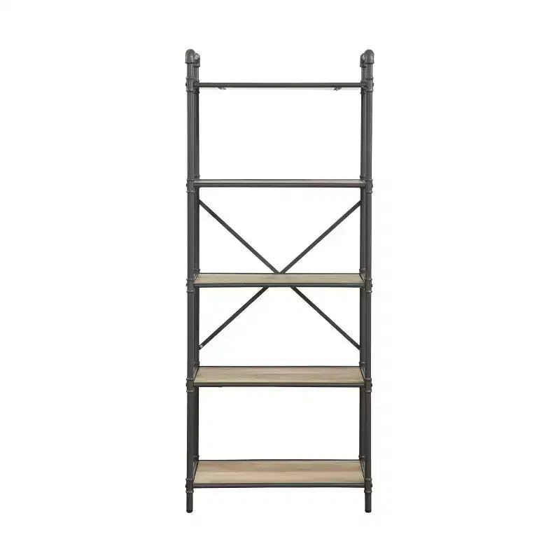 Bibliothèque Itzel Chêne antique/Gris sable – Meubles Acme