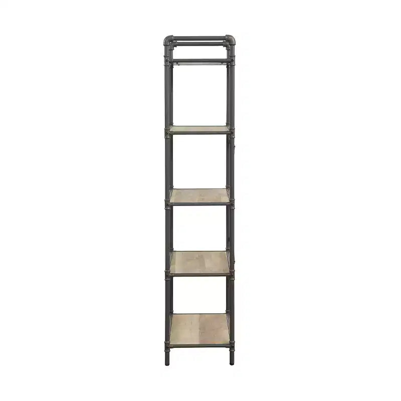Bibliothèque Itzel Chêne antique/Gris sable – Meubles Acme
