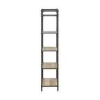 Bibliothèque Itzel Chêne antique/Gris sable – Meubles Acme