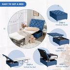 Lit de couchage pliant Costway avec matelas - Lit d'appoint convertible
