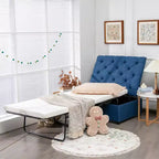Lit de couchage pliant Costway avec matelas - Lit d'appoint convertible