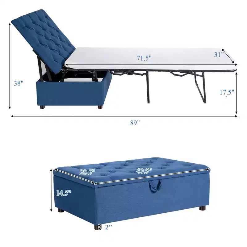 Lit de couchage pliant Costway avec matelas - Lit d'appoint convertible
