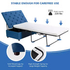 Lit de couchage pliant Costway avec matelas - Lit d'appoint convertible