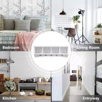 Meuble de rangement mural avec étagère et patères Costway