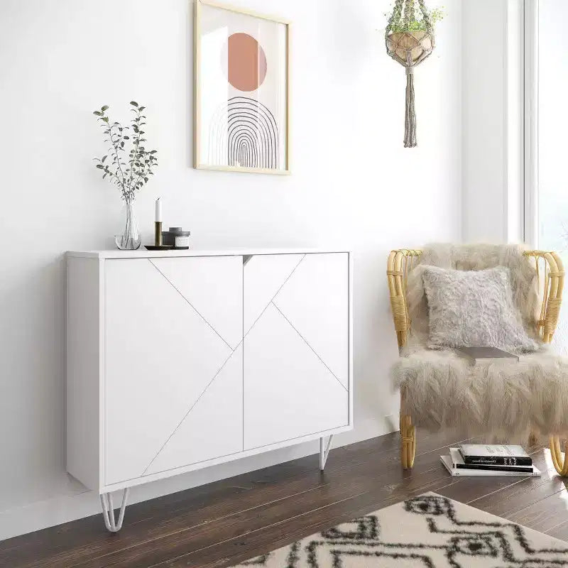 Armoire de rangement étroite 2 portes - Nexera