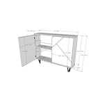Armoire de rangement étroite 2 portes - Nexera