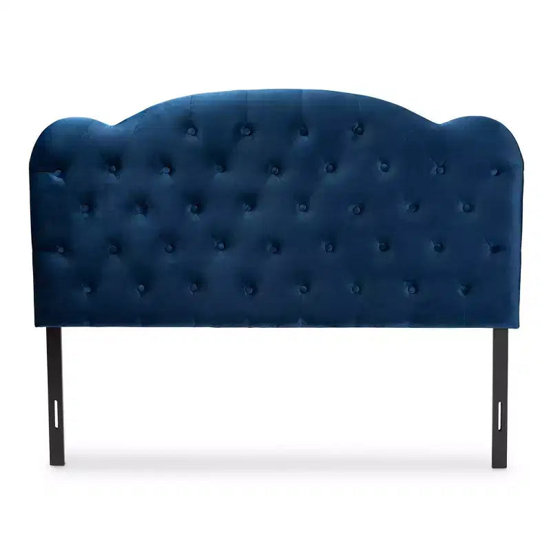 Tête de lit capitonnée en velours Clovis - Baxton Studio