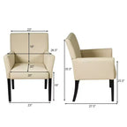 Lot de 2 fauteuils Costway pour invités/bureau avec pieds en bois