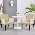 Lot de 2 fauteuils Costway pour invités/bureau avec pieds en bois