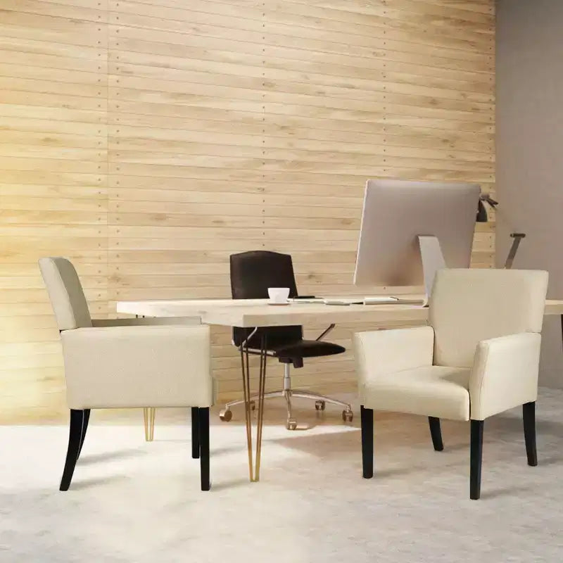 Lot de 2 fauteuils Costway pour invités/bureau avec pieds en bois