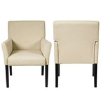 Lot de 2 fauteuils Costway pour invités/bureau avec pieds en bois