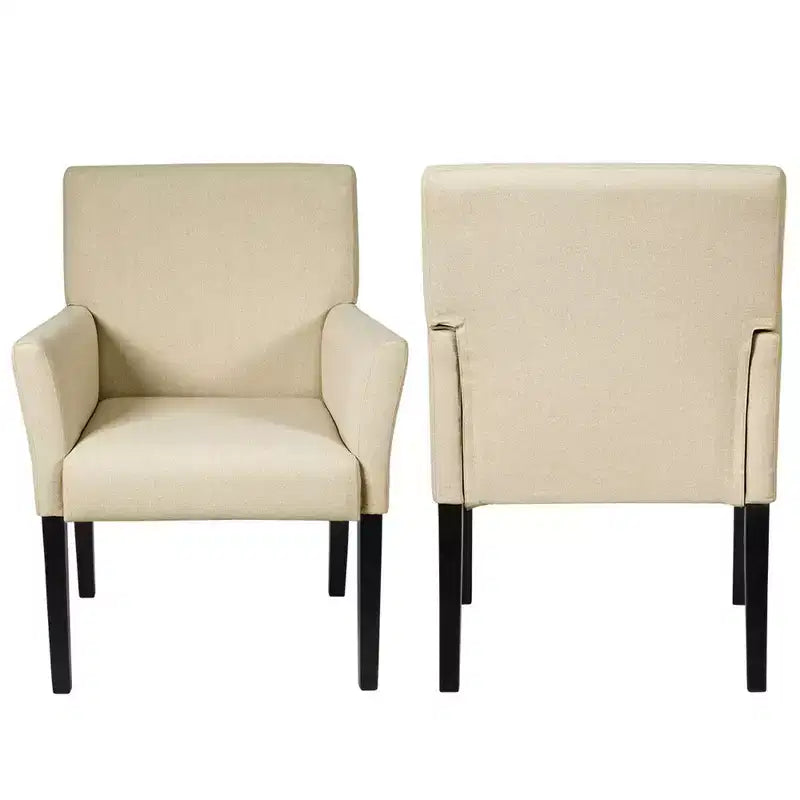 Lot de 2 fauteuils Costway pour invités/bureau avec pieds en bois