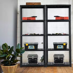 Costway Lot de 2 étagères de rangement ventilées à 5 niveaux, 8,6 kg, autoportantes, multi-usages