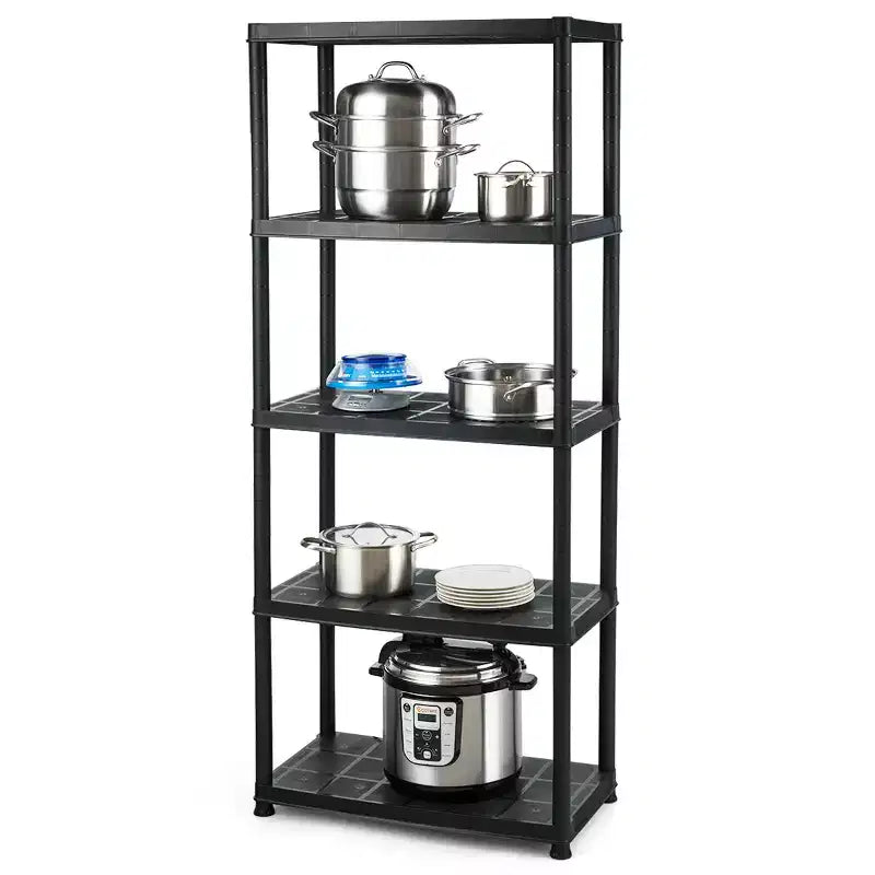 Costway Lot de 2 étagères de rangement ventilées à 5 niveaux, 8,6 kg, autoportantes, multi-usages