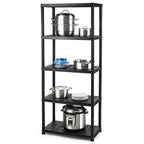 Costway Lot de 2 étagères de rangement ventilées à 5 niveaux, 8,6 kg, autoportantes, multi-usages