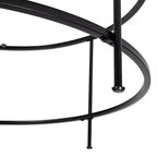 Table basse en verre Newbury Merrick Lane avec cadre rond doré mat et pieds verticaux