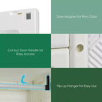 Costway Armoire Portable Moderne Pliable avec 10 Cubes et Tiges de Suspension