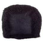 Saro Lifestyle Pouf carré ottoman en vraie fourrure d'agneau 100 % laine mongol