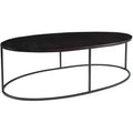 Uttermost Modern Industrial Aged Black Iron Aluminum Oval Coffee Table 48 x 24 Plated Antique Tabletop for Living Room Bedroom