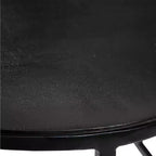 Table basse ovale industrielle moderne Uttermost en fer noir vieilli et aluminium, 122 x 61 cm, plateau antique plaqué, pour salon et chambre