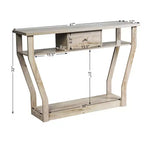 Costway Table d'appoint canapé moderne avec tiroir Entrée Couloir Hall Gris Marron
